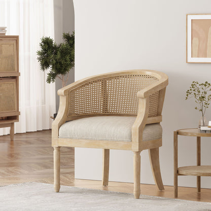 Curved Backrest Accent Chair Noble House