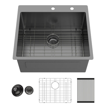 Topmount Kitchen Sink 16 Gauge, Single Bowl Daily Nest