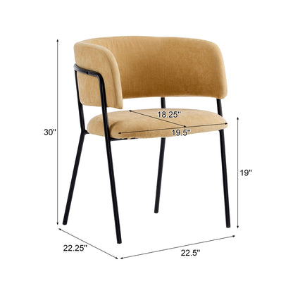 Modern Upholstered Arm Dining Chair Set Noble House
