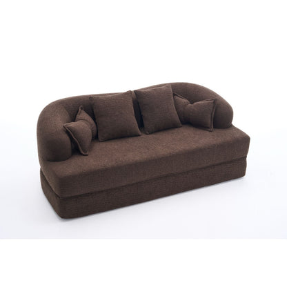 Foldable Sofa Bed, Boneless Couch Convertible Sleeper With 4 Pillows Home Essentials