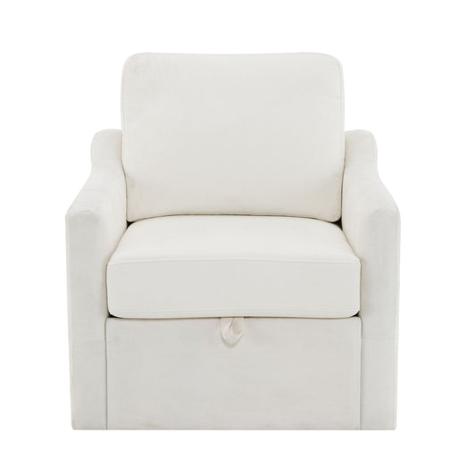 Swivel Arm Chair With USB Type-C Charging And Book Pocket Home Essentials