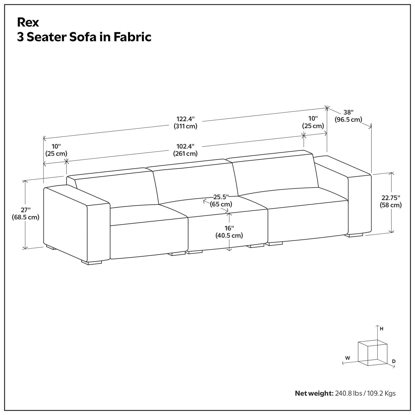 Rex - Handcrafted Sofa Simpli-Home