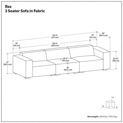Rex - Handcrafted Sofa Simpli-Home