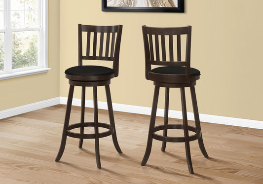 Swivel Stool Bar Height, Transitional Stylish Design (Set of 2) 8th Street