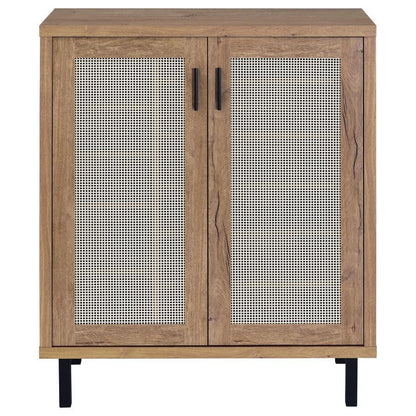 Teller - 2-Door Shoe Storage Cabinet - Natural Oak Coaster Fine Furniture