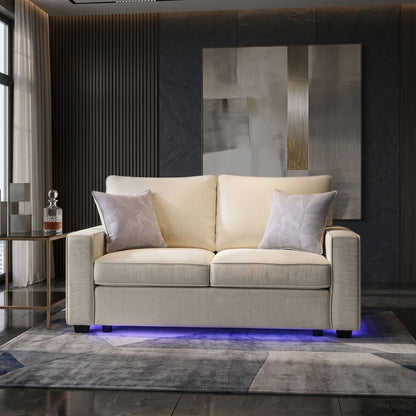 Rita - Loveseat, LED Base Lighting, Cushions And 2 Accent Pillows Matrix Furniture Group