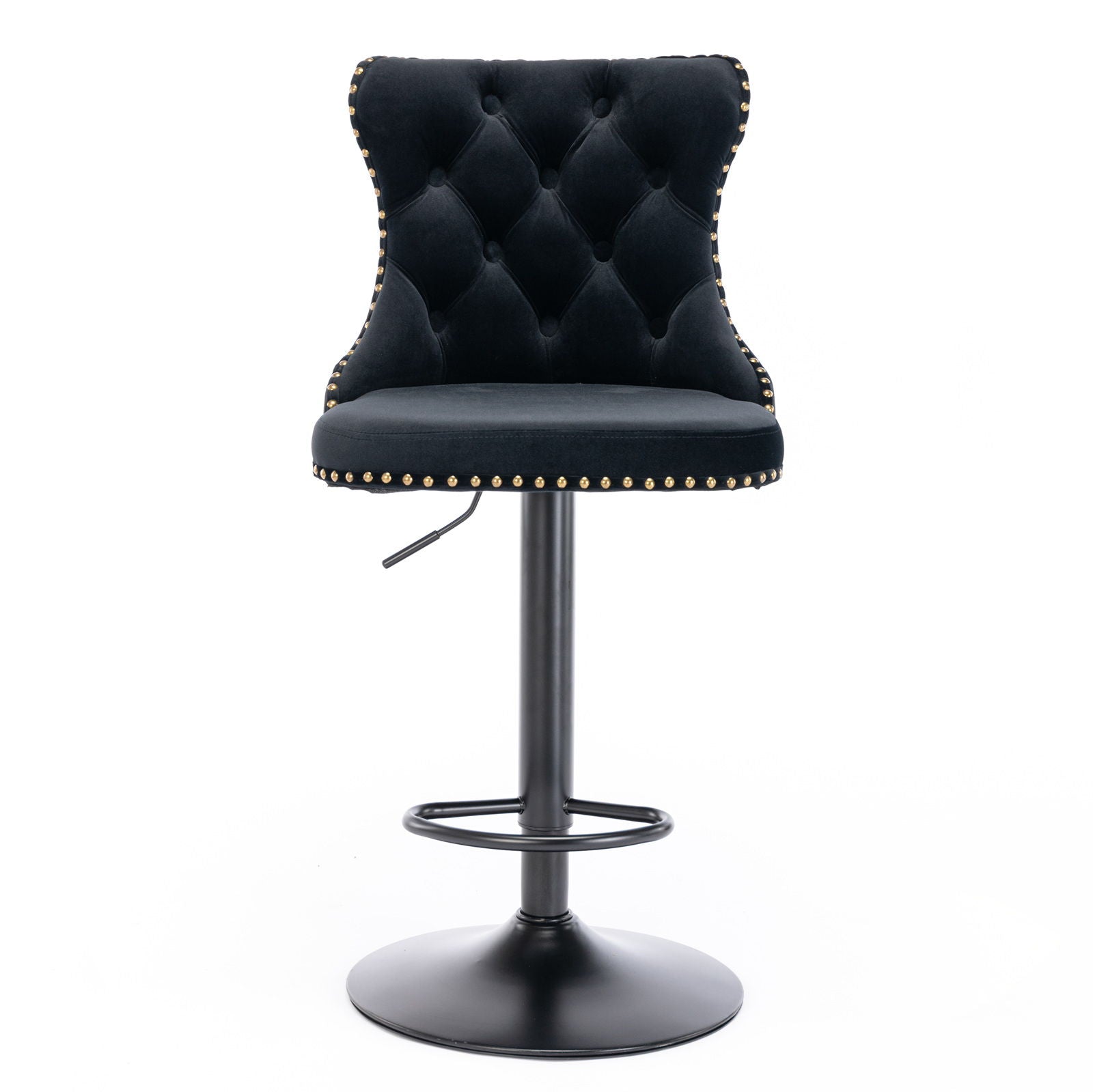 Swivel Velvet Barstools Adjusatble Seat Height, Modern Upholstered Bar Stools With Backs Comfortable Tufted For Home Pub And Kitchen Island (Set of 2) Home Essentials