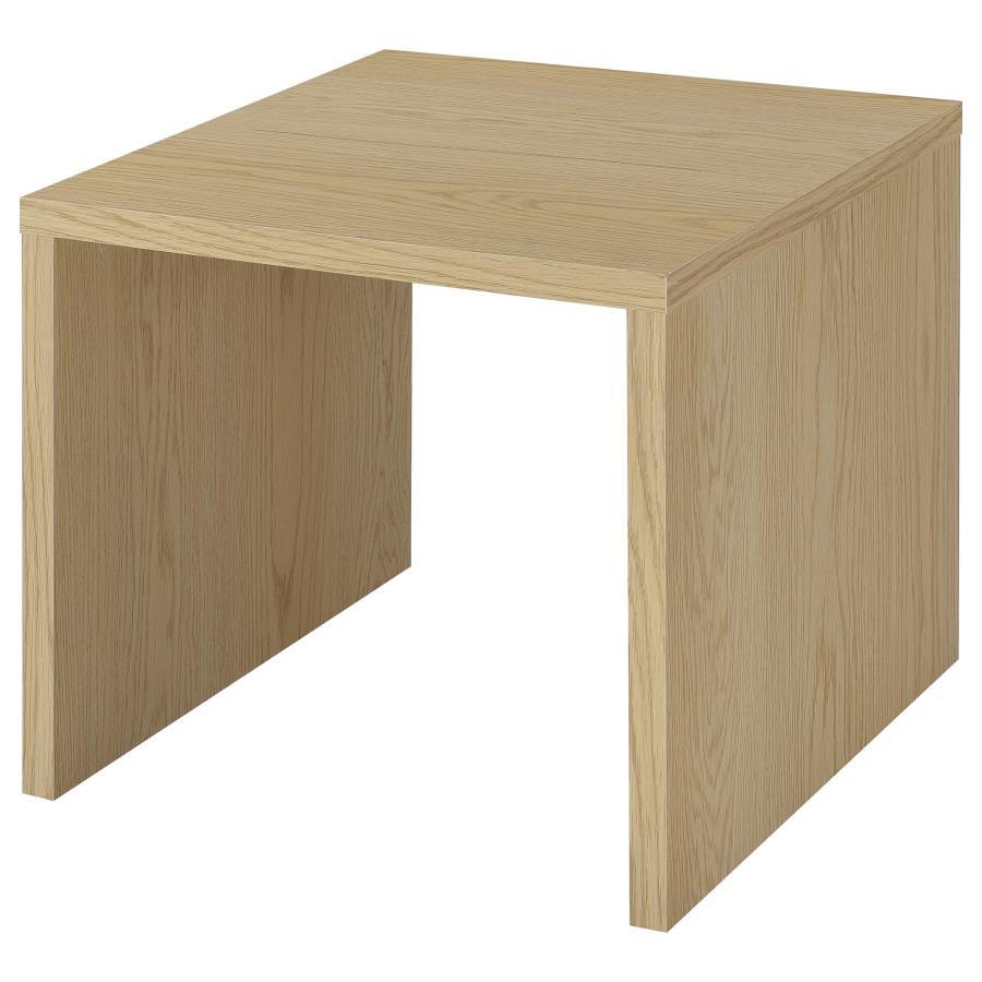 Canoga - Engineered Wood Accent Side End Table - Light Oak Coaster Fine Furniture