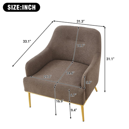 Modern Elegance Accent Chair With Curved Backrest Noble House