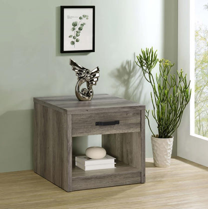 Felix - 1-Drawer Engineered Wood Side End Table - Gray Driftwood Coaster Fine Furniture