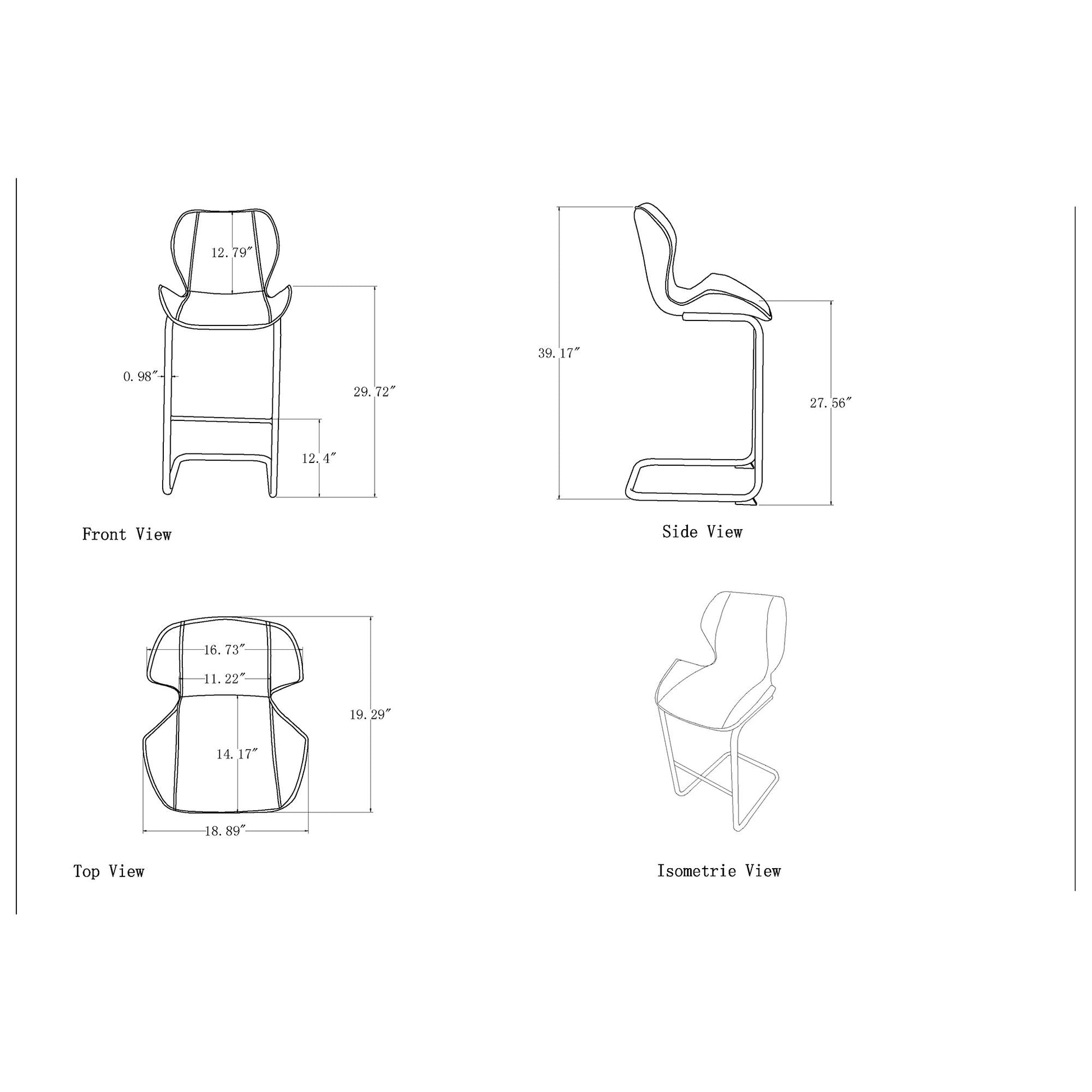 Charlotte - 4 Piece Bar Stool Set With Bucket Seats Global Furniture USA