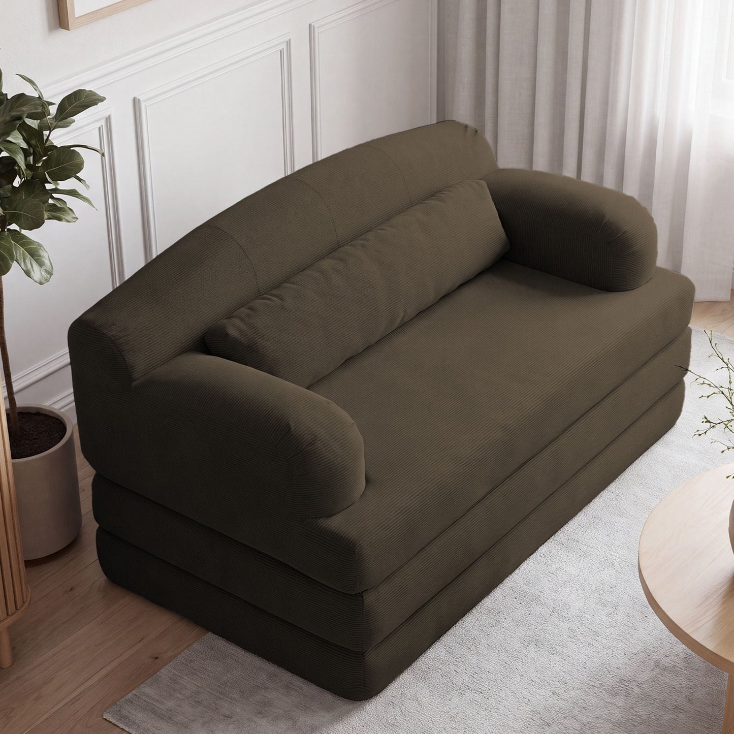 2 Seater Sofa Bed, Compact Foldable Floor Couch Home Essentials