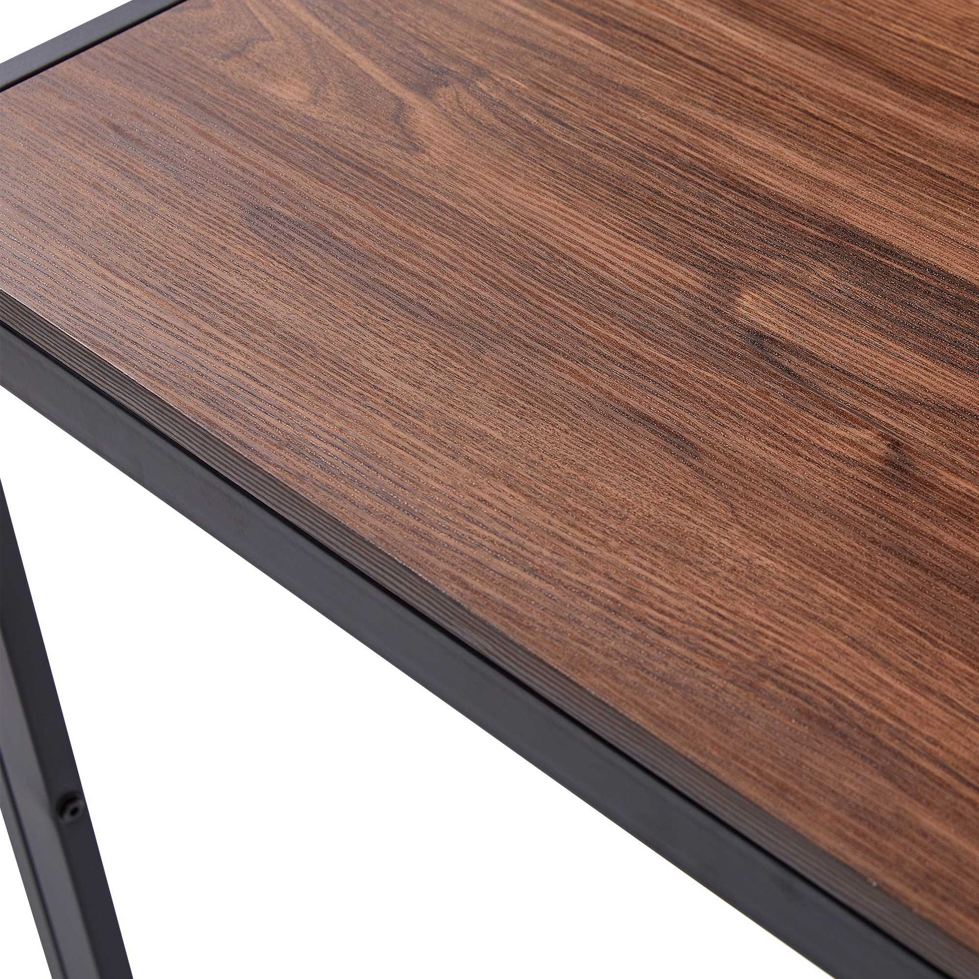 Creative Design Veneered MDF Wood Structure Rectangular Walnut Dining Table - Walnut Home Essentials
