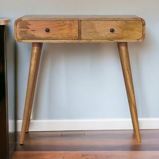 Curved Hallway Table - Oak Artisan Furniture