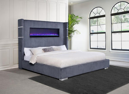 Tisdall - Upholstered Fireplace Bed Coaster Fine Furniture