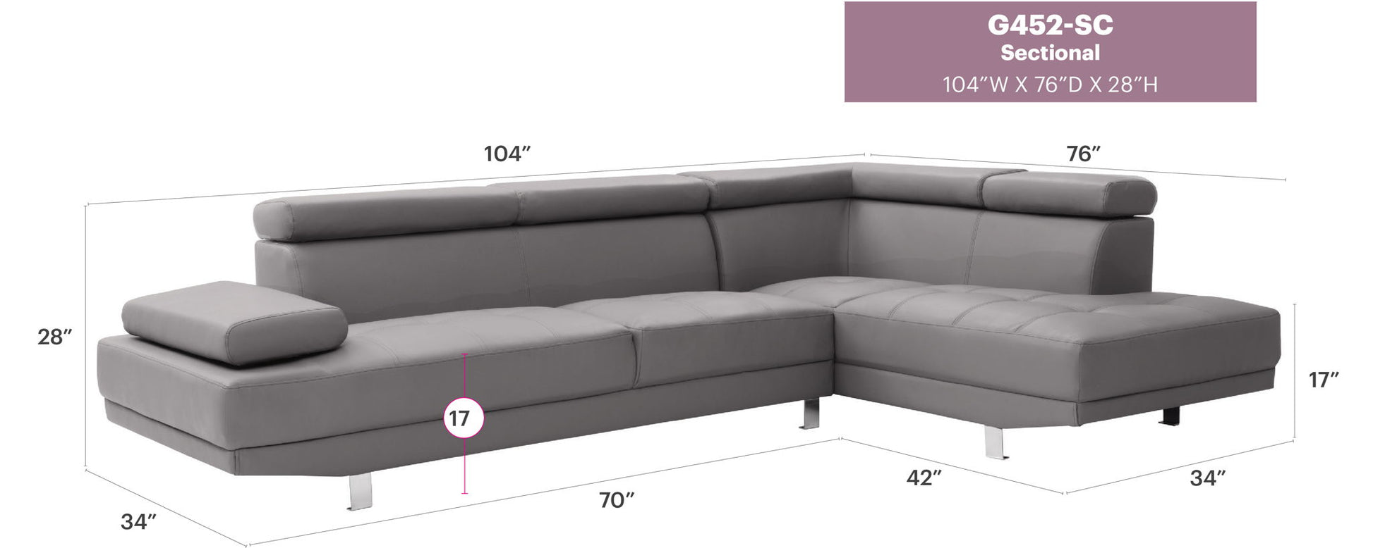 Riveredge - Comfort Sectional Glory Furniture