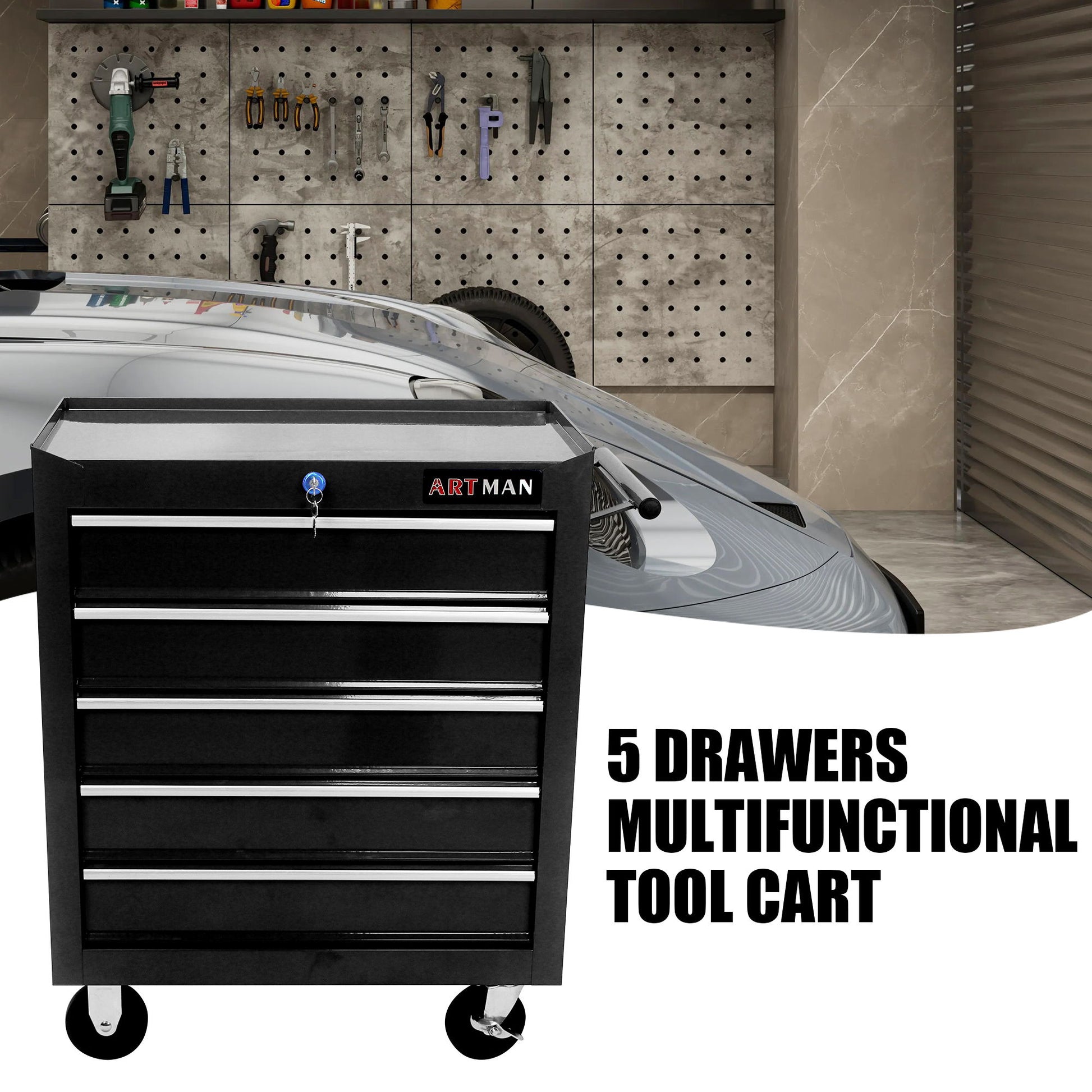 Multifunctional Tool Cart With Wheels And Drawers Daily Nest