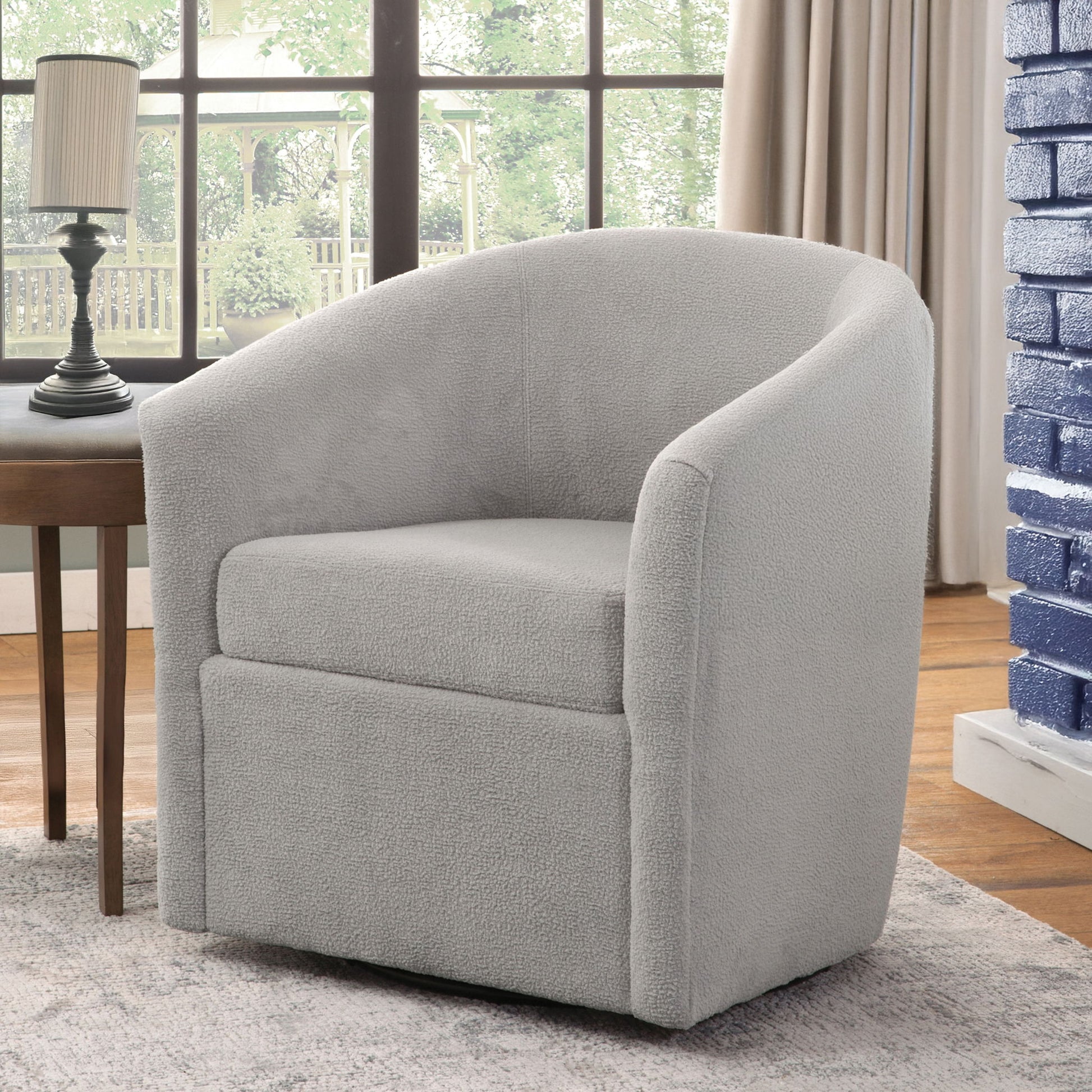 Oaklynn - Barrel Style Swivel Accent Chair Ridgecrest Home