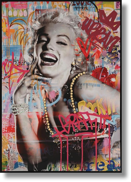 Vivid Popstar Mirth - 28" x 40" Framed Wall Art Classy Art