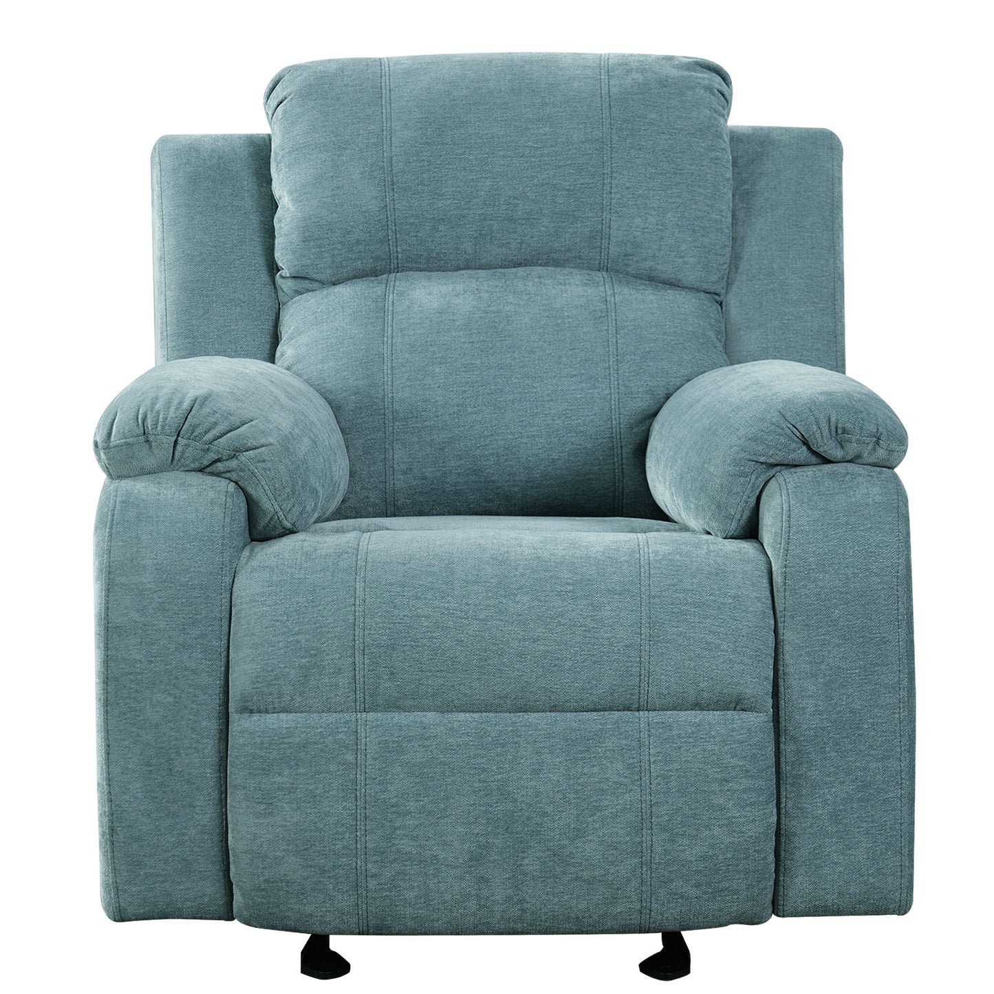 Upholstered Manual Recliner Chair With 3 Adjustable Backrest Positions Noble House