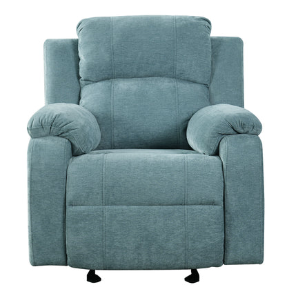 Upholstered Manual Recliner Chair With 3 Adjustable Backrest Positions Noble House