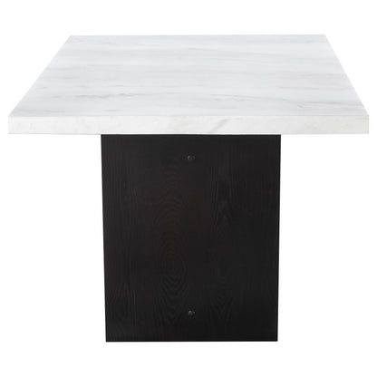 Osborne - Marble Top Dining Table - Rustic Espresso CoasterElevations