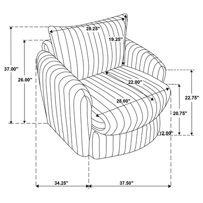Crandall - Swivel Accent Chair Furniture Max