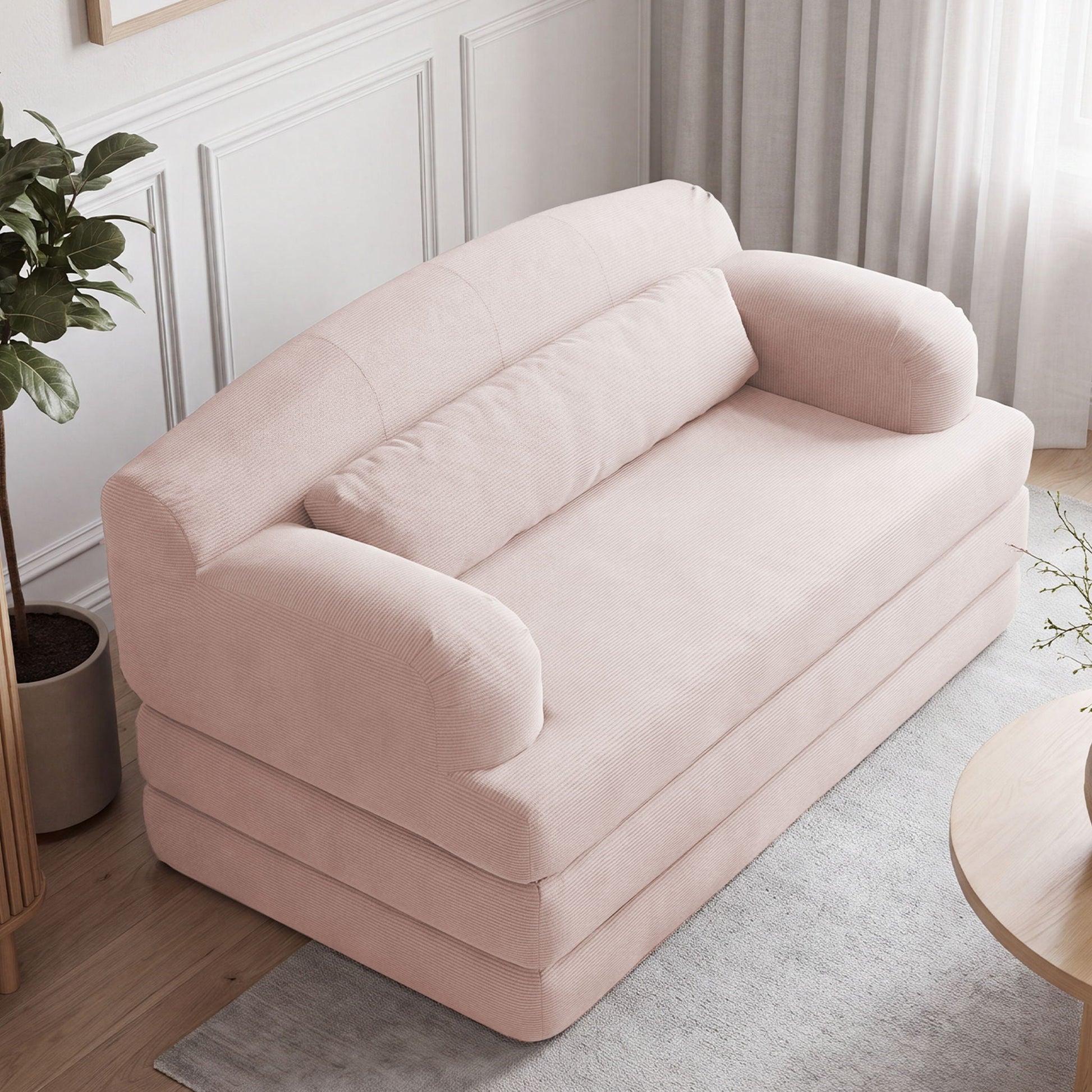 2 Seater Sofa Bed, Compact Foldable Floor Couch Home Essentials