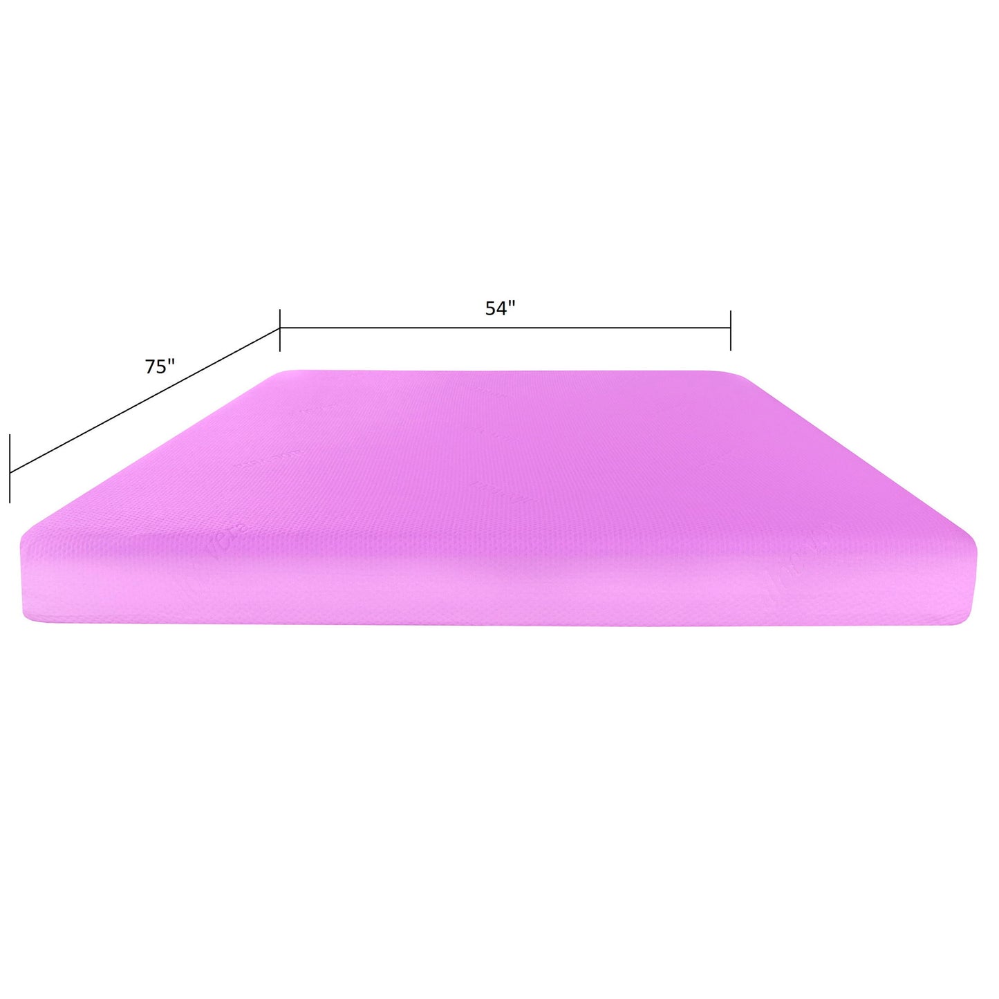 6" Full Size Gel Memory Foam Mattress In A Box With Aloe Vera Cover - Pink Daily Nest
