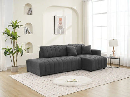 Jessica - Lamb Wool Sectional Sofa With Chaise Urban Retreats