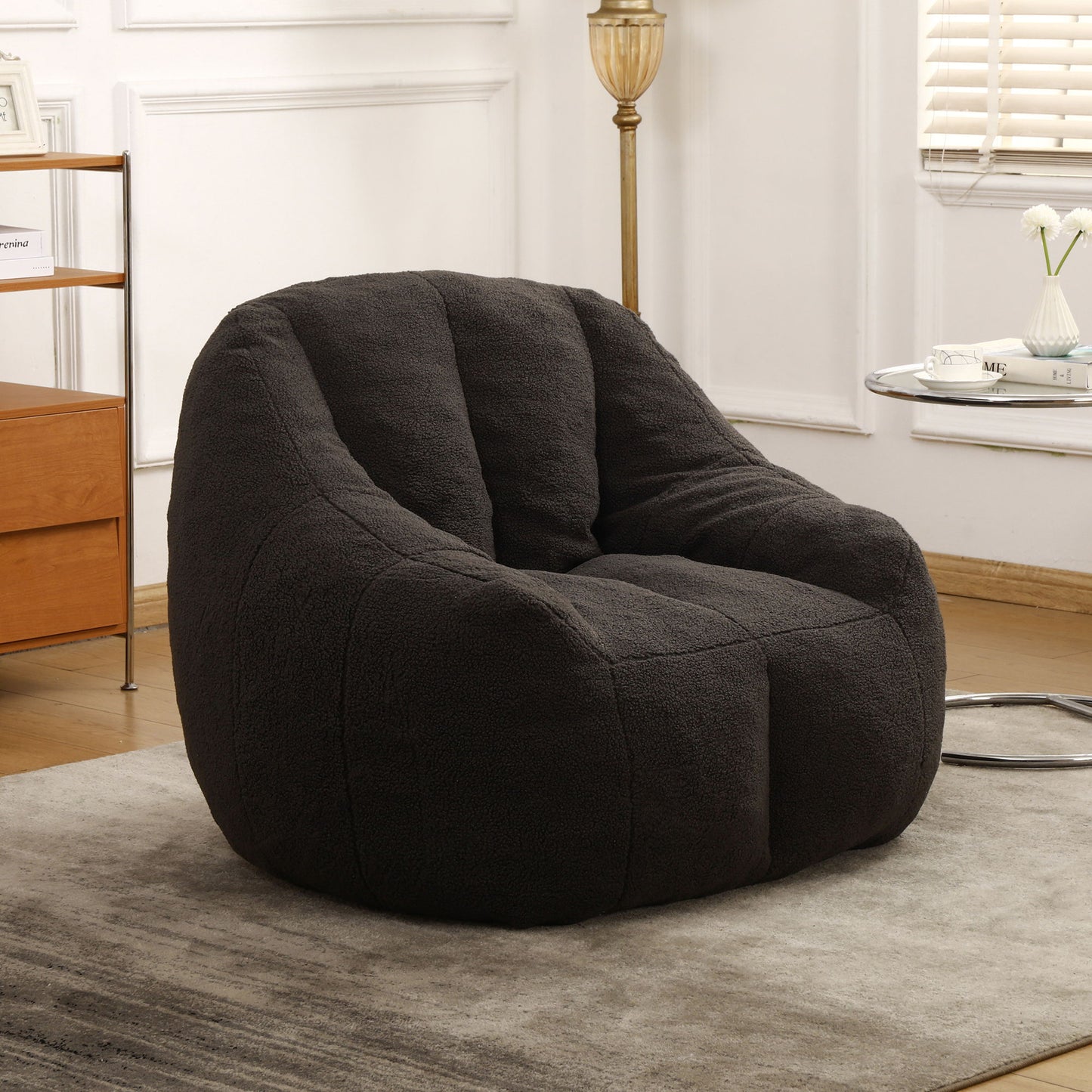 Comfy Bean Bag Chair With Memory Foam Filler, Tufted Soft Home Essentials
