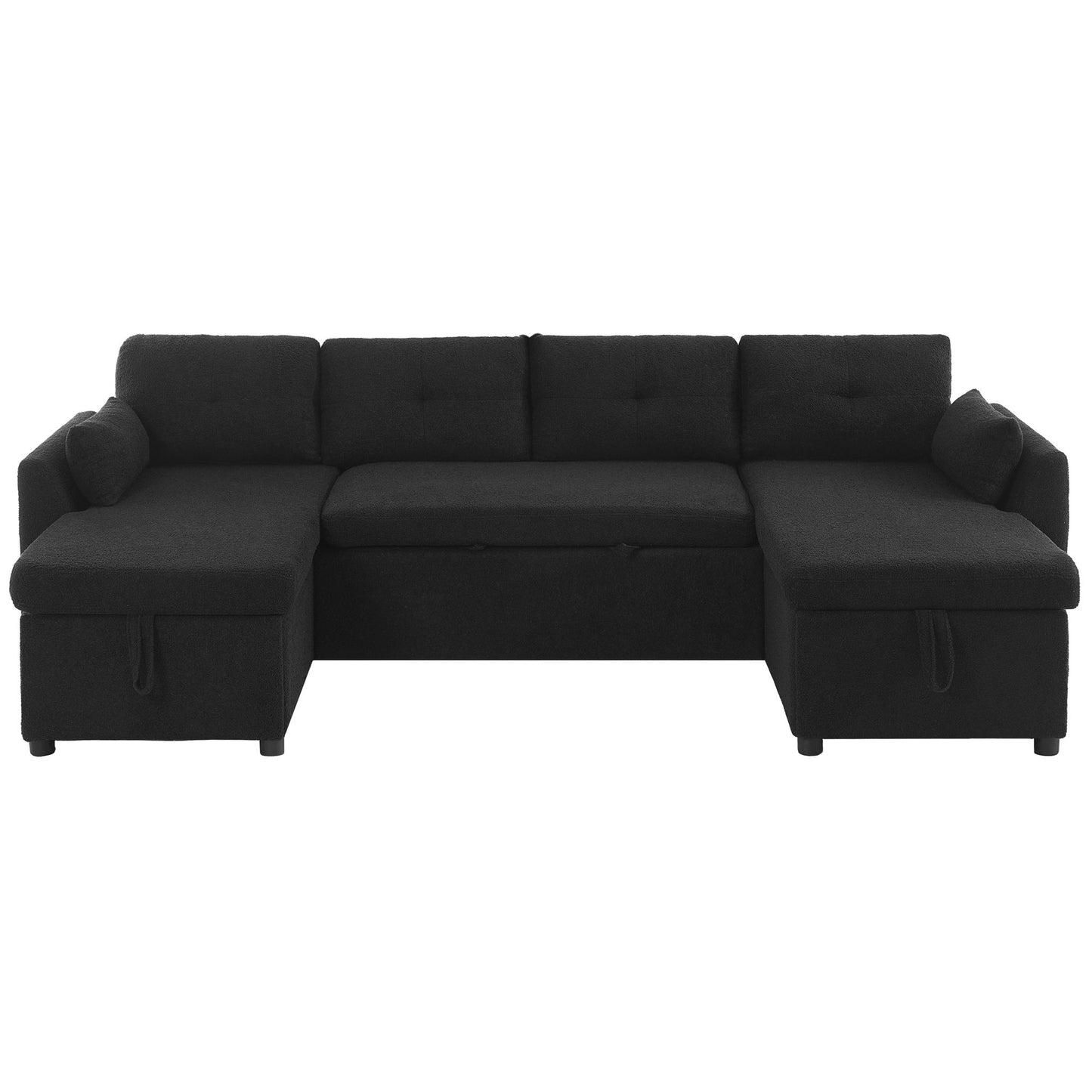 U-Shaped Sectional Sofa Bed With Storage And USB Ports Hearth and Haven