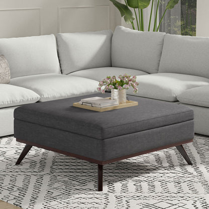 Owen - Multifunctional Square Coffee Table Storage Ottoman Simpli-Home