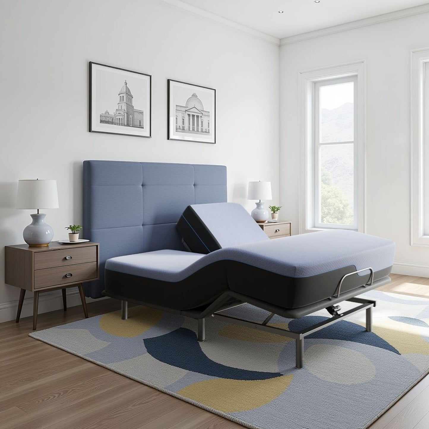 Refresh - 12" Flex Head Memory Foam Hybrid Mattress And Adjustable Base Bundle Remedy Sleep