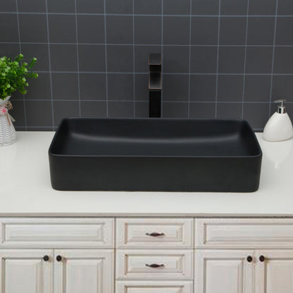 Modern Ceramic Rectangular Bathroom Vessel Sink With European Design Daily Nest