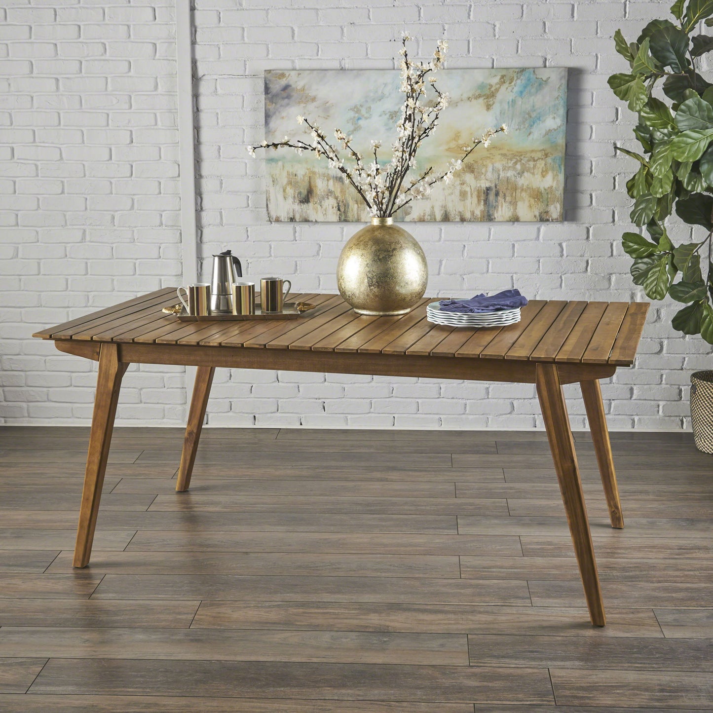 Outdoor Dining Table & Frame - Teak Noble House