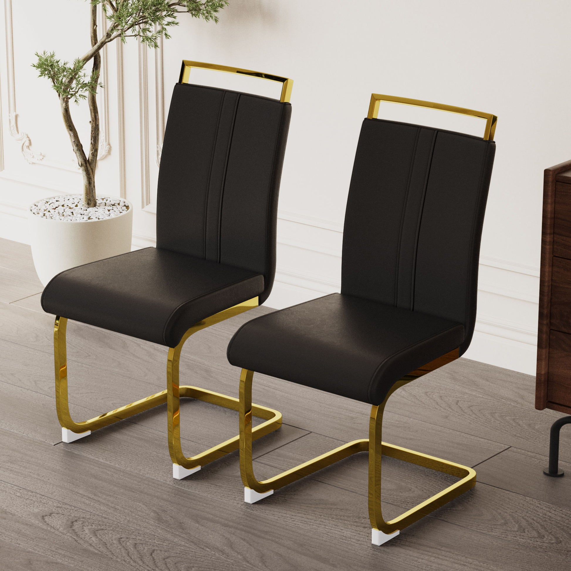 Side Dining Room Chair, Padded Seat High Back Home Essentials