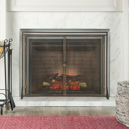 Samantha - Iron Fireplace Screen 2 Door Design Noble House