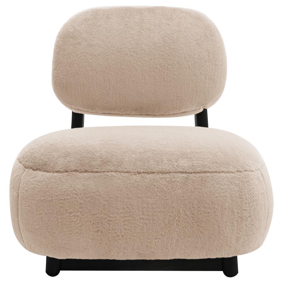 Duffie - Upholstered Armless Accent Chair - Camel CoasterEveryday