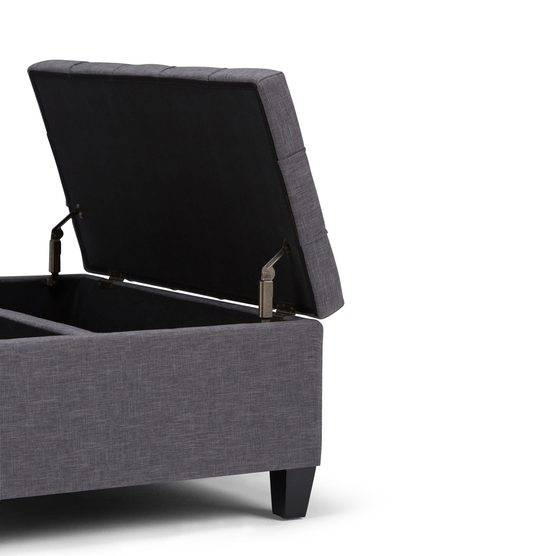 Harrison - Upholstered Coffee Table Storage Ottoman Simpli-Home