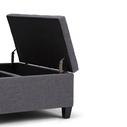 Harrison - Upholstered Coffee Table Storage Ottoman Simpli-Home