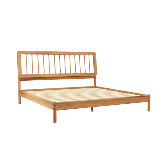 King Spindle Bed Mid Century Modern - Caramel Walker Edison