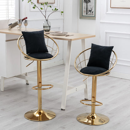 Unique Design Bar Chair, 360 Degree Rotation, Adjustable Height, Suitable For Dining Room And Bar Home Essentials
