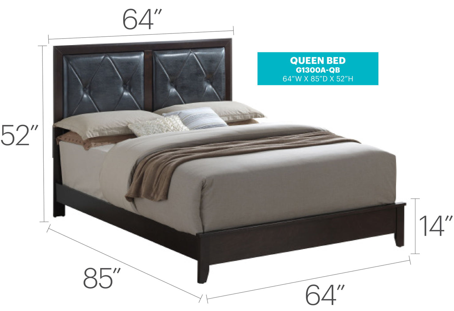 Padded Headboard Bed Glory Furniture