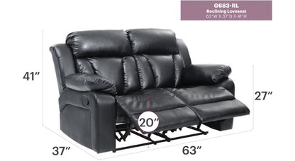 Cozy Padded Love Seat For Relaxation Glory Furniture