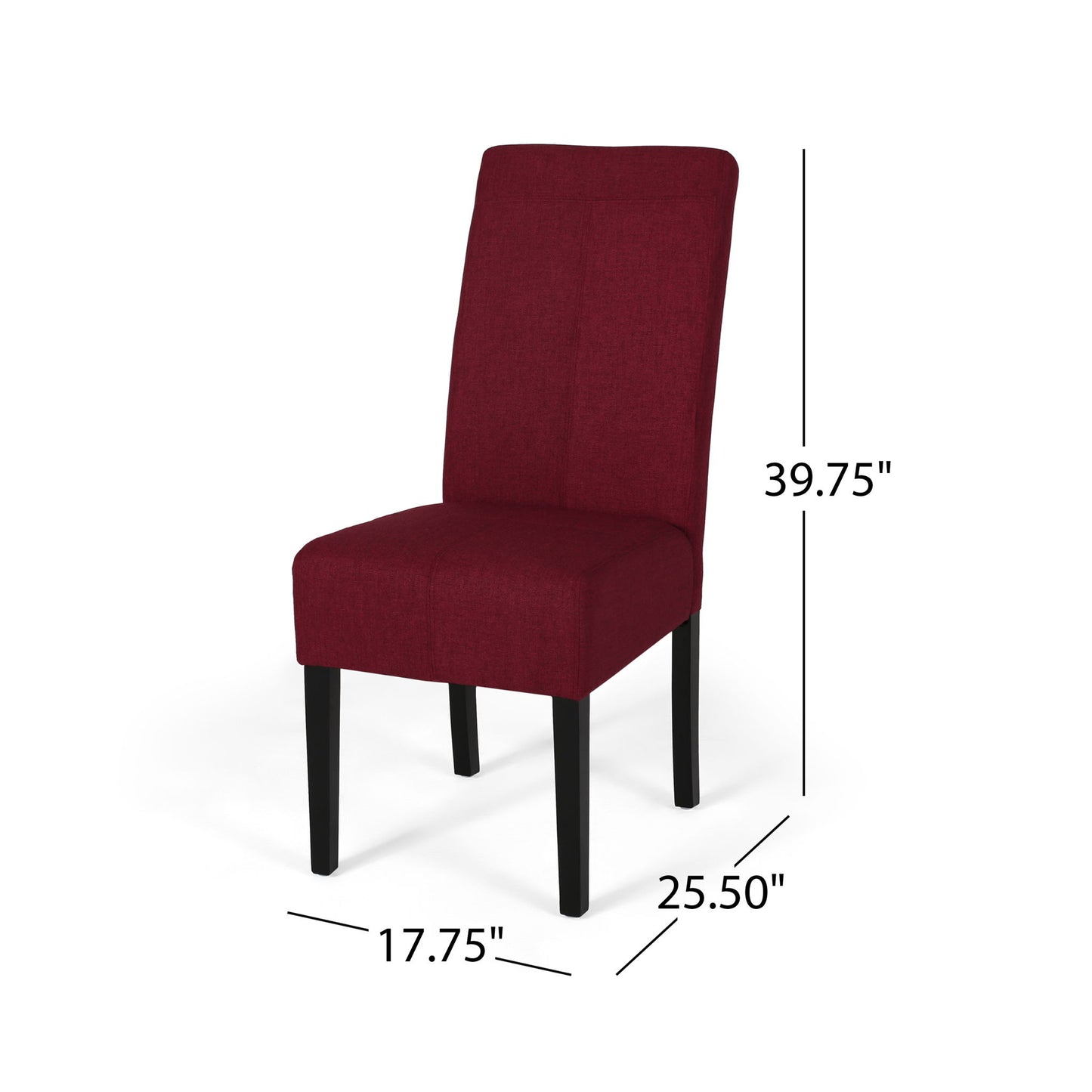 Pertica - Dining Upholstered Armless Chairs (Set of 2) Noble House