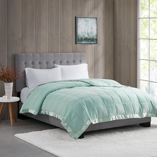 Windom - King All Season Hypoallergenic Blanket With 3M Scotchgard - Seafoam