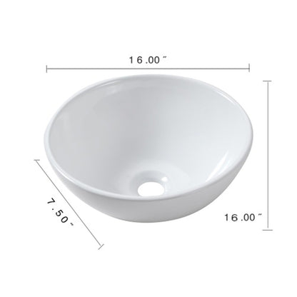 Modern Ceramic Circular Vessel Bathroom Sink Daily Nest
