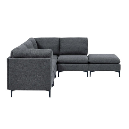 Upholstered Modular Sectional & Tall Legs Home Essentials