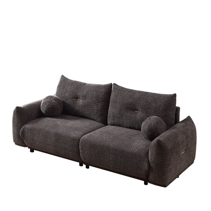 2 Seater Cushion Sofa With 2 Cushions And 2 Ball Pillows Home Essentials